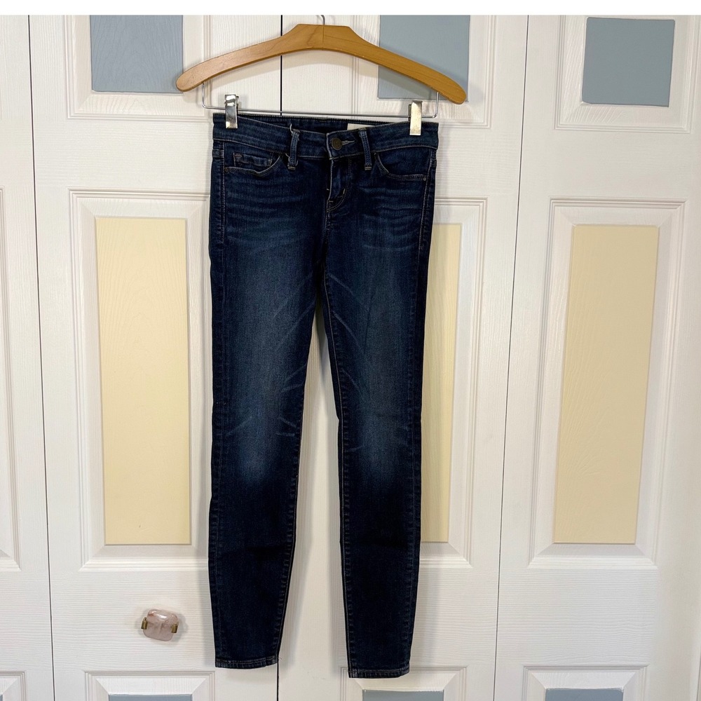 Treasure & Bond Womens Skinny Fit Jeans Dark Wash Indigo Stretch Denim Size 24
